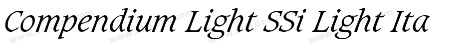 Compendium Light SSi Light Italic字体转换